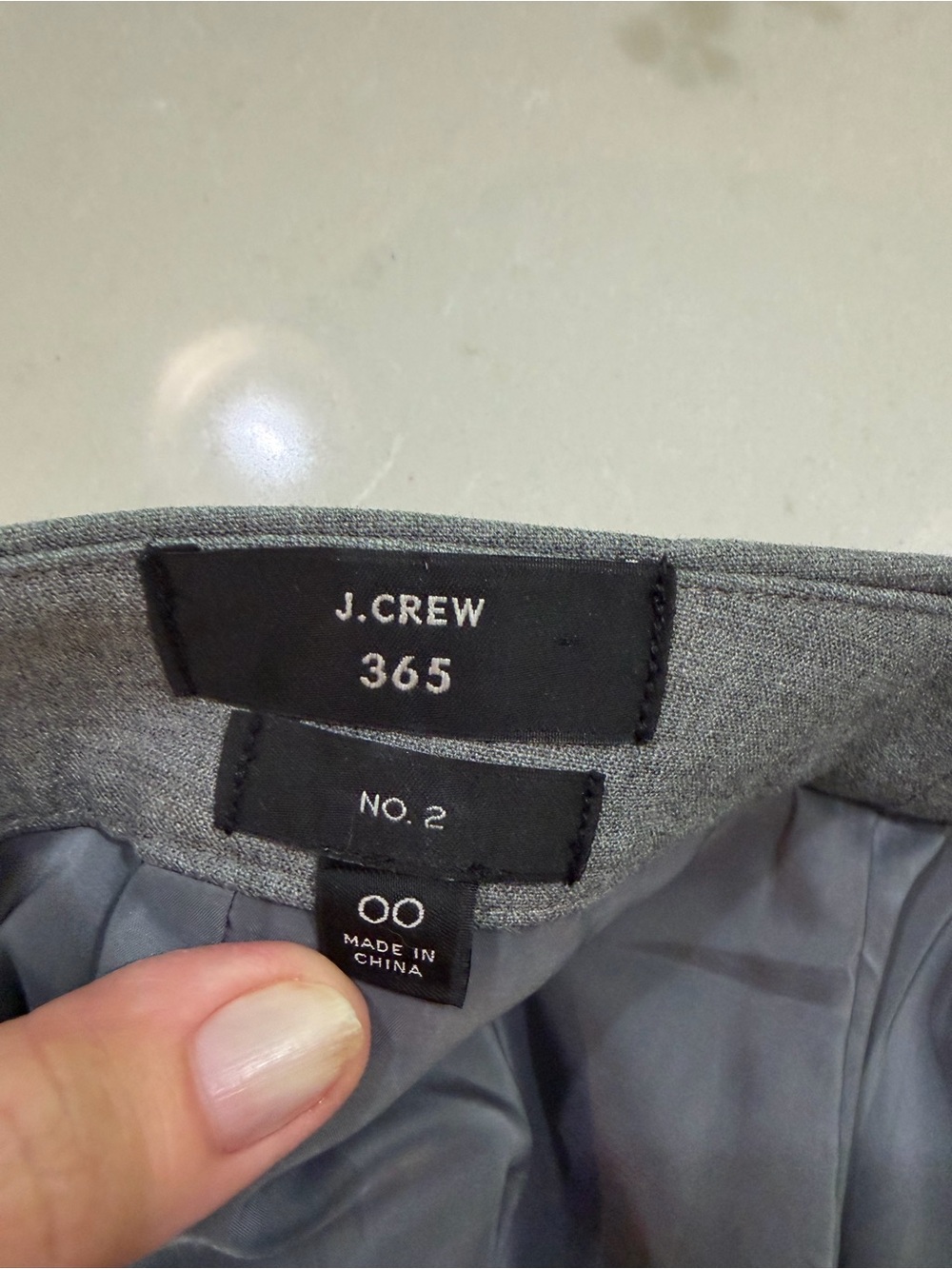 J. Crew Gray Wool-Blend Pencil Skirt - Picture 3 of 5